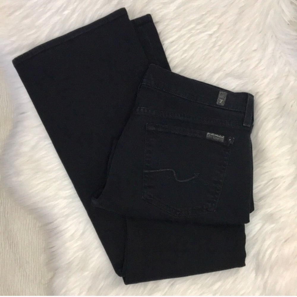 7 For All Mankind Black Bootcut Jeans Sz 29